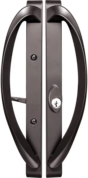 Rockwell Security Modena Contemporary Sliding Door Offset Keylock Handle Set