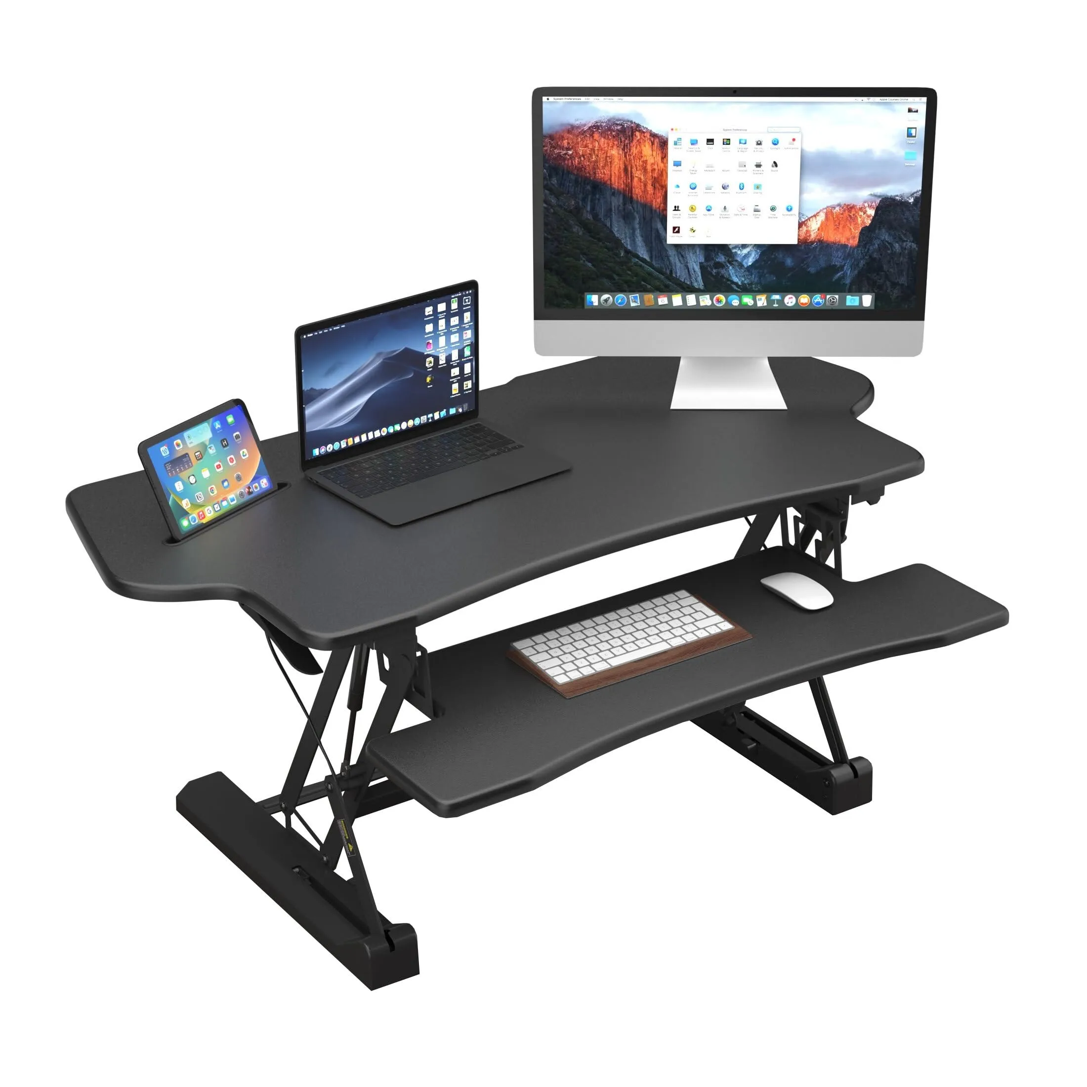 Mount-It! Extra Wide Height Adjustable Standing Desk Converter