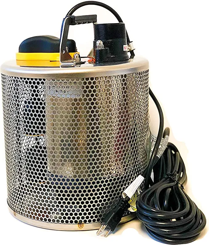 SD 750 V, 1 hp, Stainless Steel, Submersible Non-Clogging Electric De-watering, Sump, and Trash Pump with Vertical Float Switch