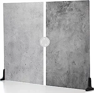 V-FLAT WORLD Duo Board Product Photography Backdrops - 2-Sided Background for Photography, Item & Food Photography Background - Includes 2 Legs & Board Mat - 30" x 40", Iced Concrete/Midnight Cement