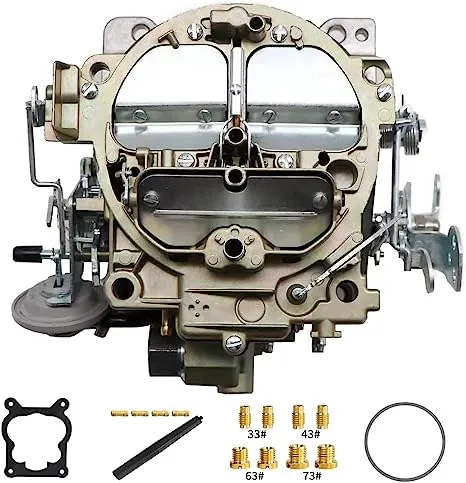 Rochester Quadrajet Carburetor 4 Barrel for Chevy 350 327 396 400 402 427 454 Engines Car and Chevrolet GMC Trucks 1966-1973 1901R 4MV 750CFM Q-Jet Carb w/Gasket Kit Manual Divorced Choke