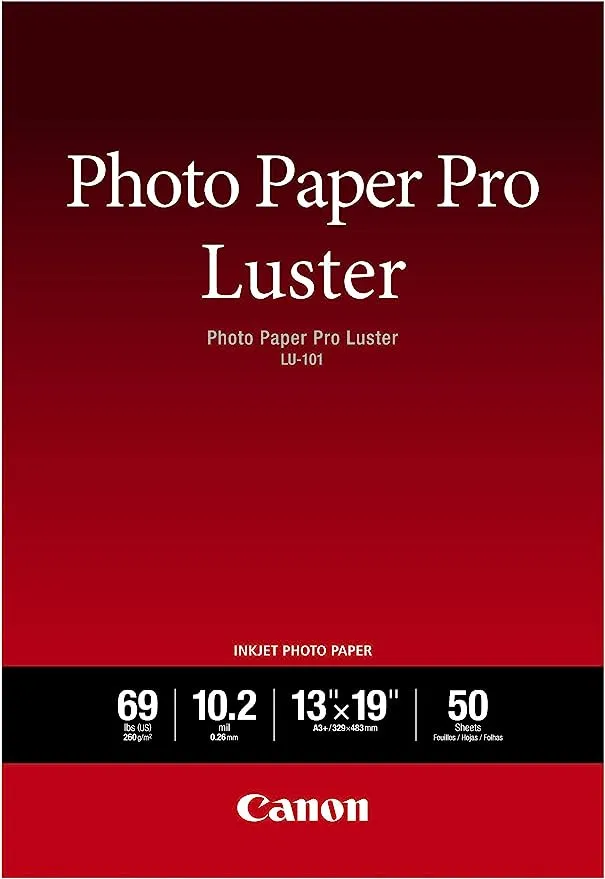 Canon LU-101 13X19(50) Luster Photo Paper, 13" x 19" (50 Sheets)