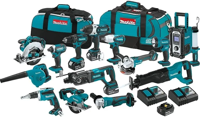 Makita XT1501 18V LXT® Lithium-Ion Cordless 15-Pc. Combo Kit (3.0Ah)