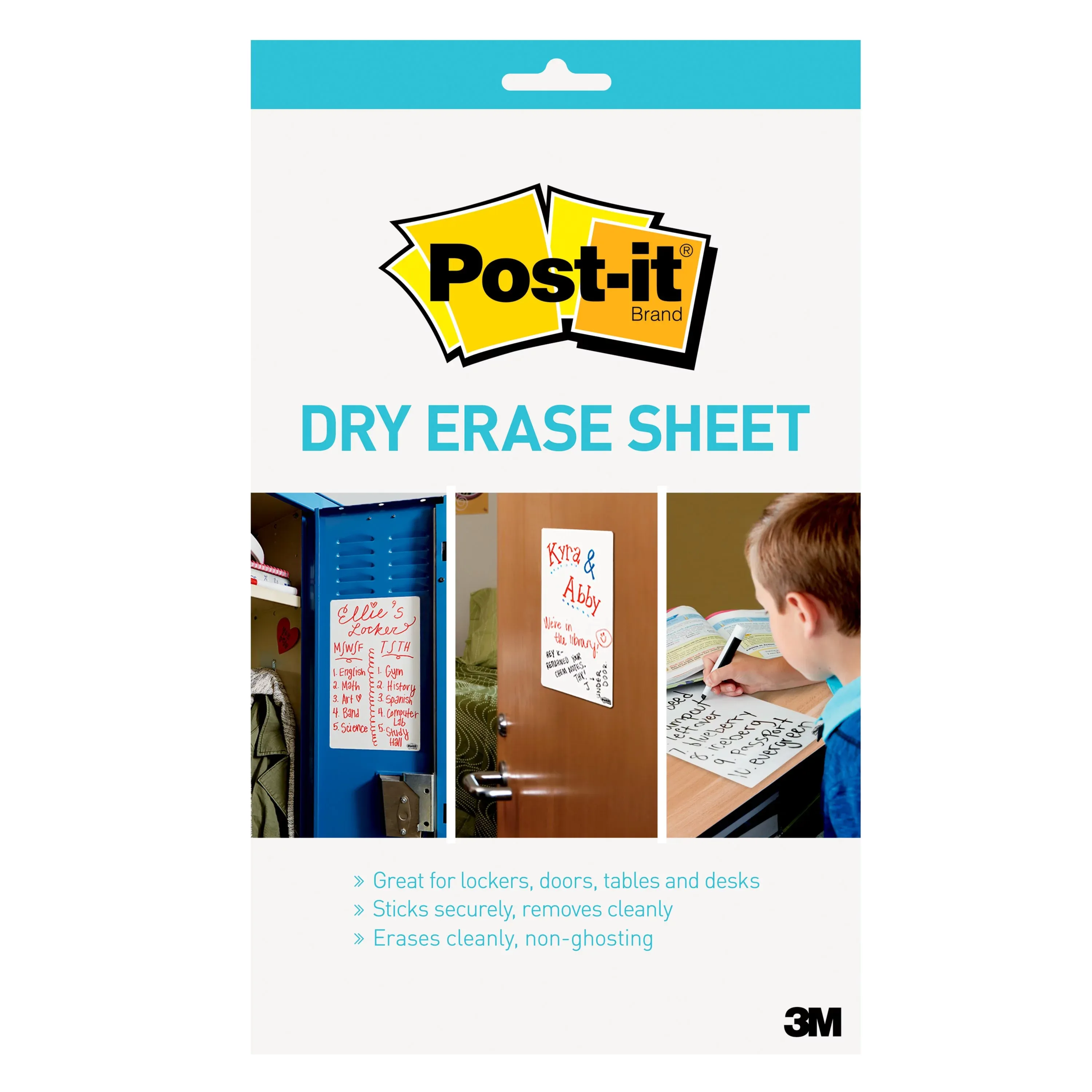 Post-it Dry Erase Sheets, 7 in x 11.3 in, Sticks Securely and Removes Cleanly (DEFSHEETS-3PK) (Pack of 8, 24 Count)