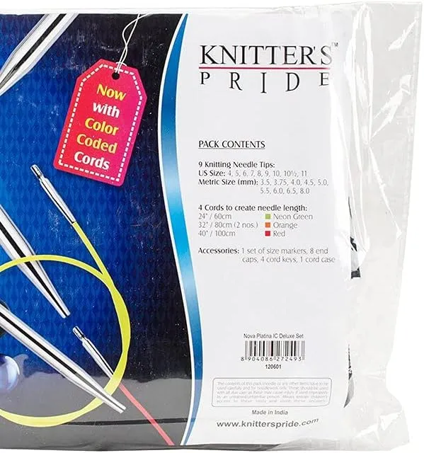 Knitter's Pride KP120601 Nova Platina Deluxe Interchangeable Needles Set