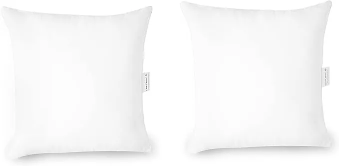 Lane Linen 24x24 Pillow Inserts - Set of 2 Lightweight Down Alternative Square Pillows, White Throw Pillows for Bed, Decorative Pillows for Couch Bed, Firm Pillows for Living RoomLane Linen 24x24 Pillow Inserts - Set of 2 Lightweigh…