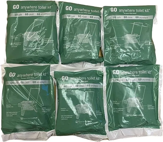 Cleanwaste Wag Bags Toilet Kit Pack of 6