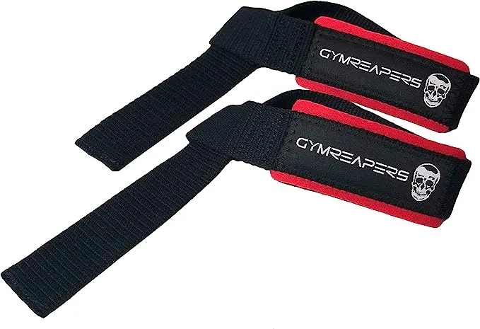 Gymreapers Lifting Straps | Premium Padded Weightlifting Straps - Pink