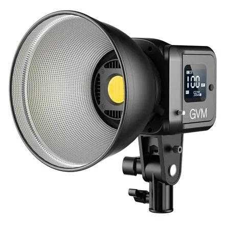 GVM 80W CRI97+ 5600K Dimmable LED Video Lights with Bowens Mount Kit Continuous Output Lighting Spotlight for YouTube Vlog Studio Children Wedding Photography Shooting Light with Reflector