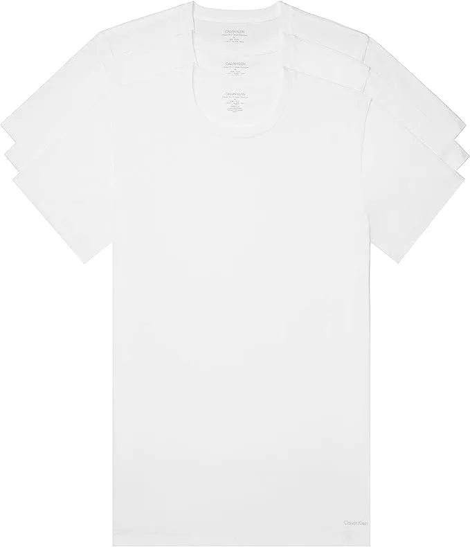 Calvin Klein Men's Cotton Classics 3-Pack Crewneck T-Shirt - White - XL