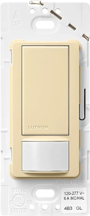 Lutron MS-OPS6M2-DV-IV Occupancy/Vacancy Sensor Switch, Ivory