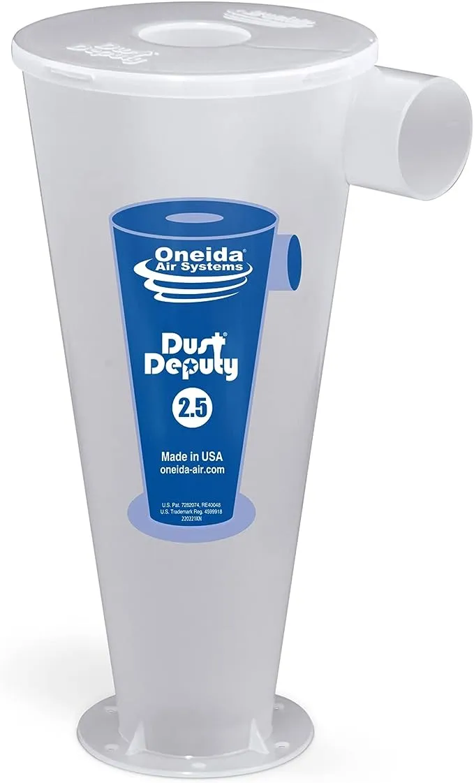 Oneida Air Systems Dust Deputy 2.5 DIY Cyclone Separator, Accessory Only, Clear