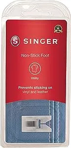 Singer | Non-Stick Foot Snap-On Presser Foot for Low-Shank Sewing Machines, White (2500262)