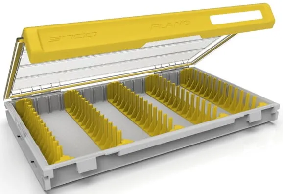 Plano EDGE Master Jig/Bladed Tackle Box, Premium Tackle Organization with Rust Prevention, Yellow/Clear