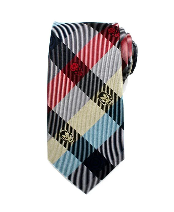 Comics Plaid Men's Tie