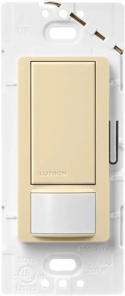 Lutron MS-OPS2-LA Maestro Occupancy Sensor Switch - Single-Pole - Light Almond