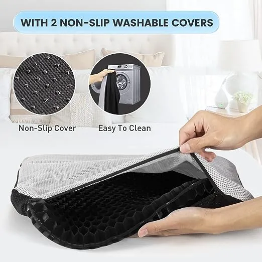 Gel Seat Cushion for Long Sitting Breathable Honeycomb Design Pain Relief Egg Se