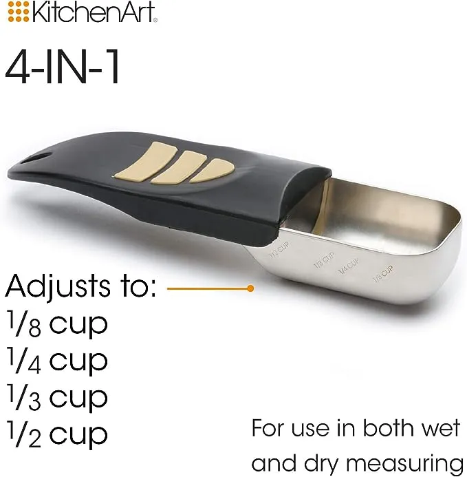 KitchenArt Pro 1/2 Cup Adjust-A-Scoop, Satin