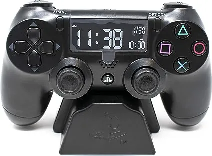 CLOCK - PlayStation PS4 Controller Alarm Clock Paladone Black Micro USB Sony