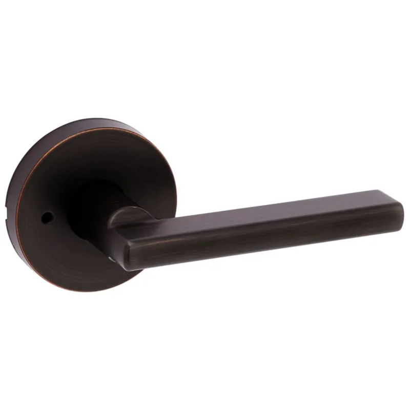 Kwikset 730HFLRDT-15 Satin Nickel Halifax Privacy Lever with Round Rose