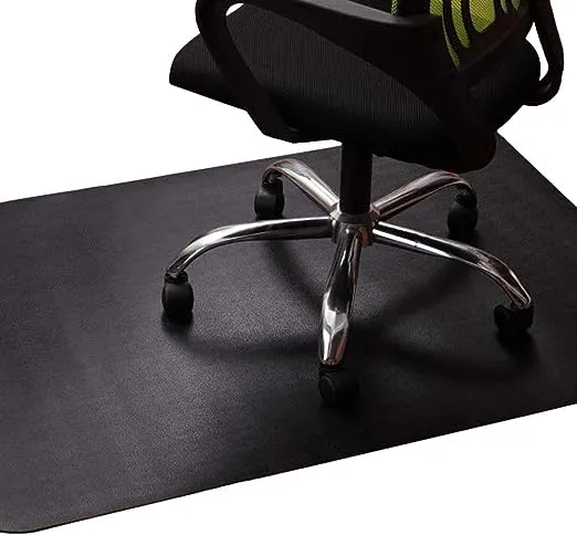 Lemostaar Office Chair Mat for Hardwood Floor: 53"x45" Large Black Rolling Chair Mat for Hard Wood and Tile Floor, Anti-Slip Heavy Duty Floor Protector Mat