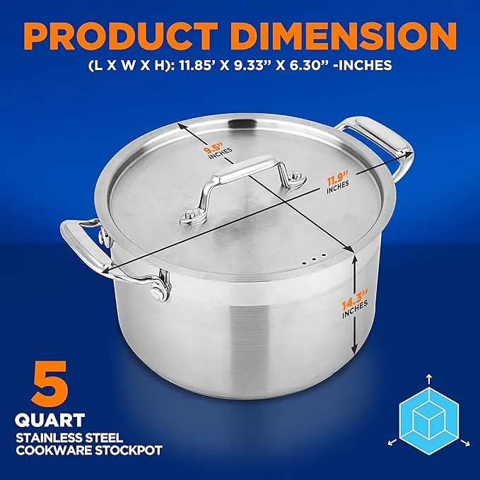 NutriChef 20 Quart Stockpot