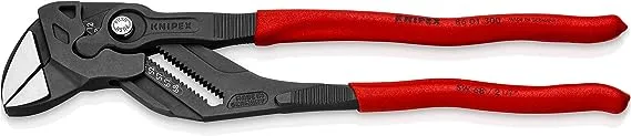 KNIPEX Tools - Pliers Wrench, Black Finish (8601180), 7 1/4-Inch & Tools - Long Nose Pliers With Cutter (2611200), 8