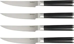 Babish High-Carbon 1.4116 German Steel Cutlery, 4pk Forged Kitchen Steak Knife