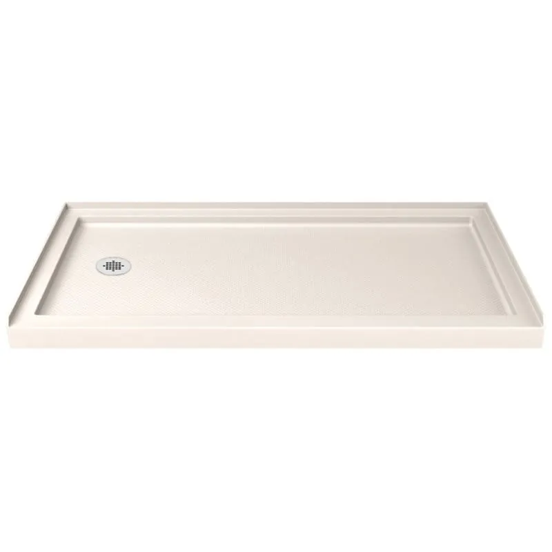 SlimLine 60 in. x 30 in. Single Threshold Shower Base in White with Left Hand Drain