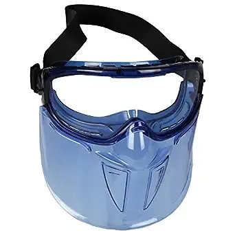 KleenGuard - 18629 V90 Shield Clear Anti Fog Lens Protection Goggle with Blue Frame