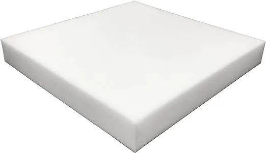 Foamma 4" x 20" x 20" High Density Upholstery Foam Padding, Thick-Custom Pillow, Chair, and Couch Cushion Replacement Foam, Craft Foam Upholstery Supplies, Foam Pad for Cushions and Seat Repair