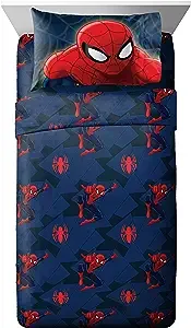 Jay Franco Marvel Spiderman 'Saving The Day' Microfiber 4 Piece Full Sheet Set