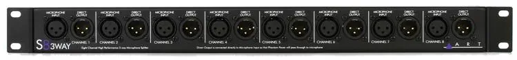 Art S8-3Way Eight-Channel Three-Way Mic Splitter