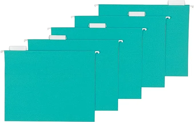 Amazon Basics Hanging File Folders, Letter Size, Gray, 25-Pack