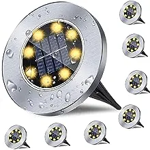 Rayolon Solar Ground Lights, Waterproof Solar Garden Lights, Upgraded Outdoor Garden Waterproof Bright In-Ground Lights, Landscape Lights for