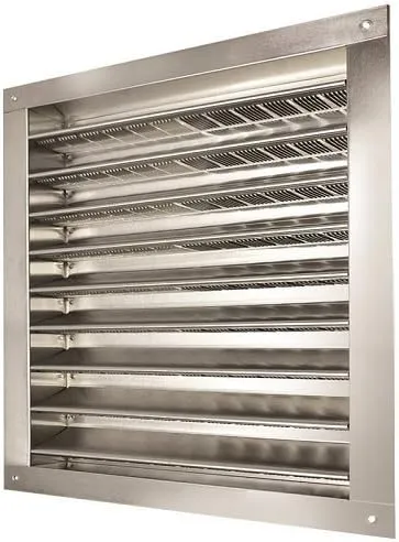 Master Flow 12 in. W x 12 in. L Metallic Silver Aluminum Wall Louver