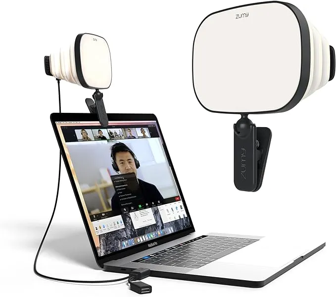 Softbox Video Conference Lighting for Video Recording - Portable USB LED Video Light, 4 Soft Light Levels, Laptop & Computer Video Lighting, Camera Webcam Streaming Selfie Light for Zoom Meetings