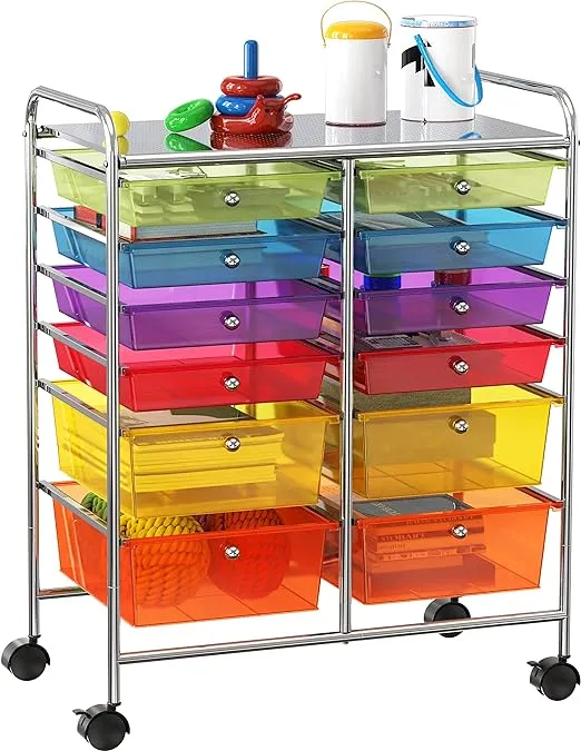 SimpleHouseware 12-Drawers Rolling Storage Cart