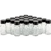 24 Clear 15 Ml Glass Bottles With Lids