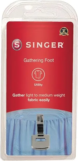 Singer Roller Snap-On Presser Foot | Ideal for Thick Fabrics, Heavy Knits, Leather & Vinyl | Even Fabric Feeding with Front and Rear Rollers | Compatible with Low-Shank Sewing Machines