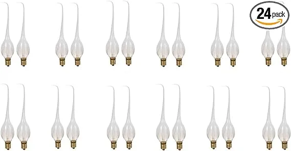 Creative Hobbies 5 Watt Silicone Dipped Country Candle Lamp Light (22) Bulbs New