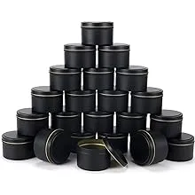 sonviitins Black Candle Tins 24 Pieces,8oz Candle tin with Lids,Candle Jars for Candles Making, Arts & Crafts, Storage, and Gifts