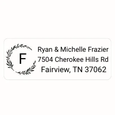 Personalized Return Address Labels Simple - Set of 240 Elegant Custom Mailing Labels for Envelopes, Self Adhesive Flat Sheet Rectangle Personalized Name Stickers (White)