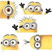 RoomMates Minions Despicable Me 3 Peeking Minions Giant Peel and Stick Wall Decals, RMK3567GM