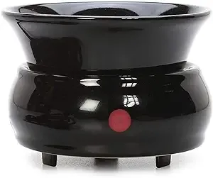 Hosley Black Color Ceramic Electric Fragrance Candle Wax Warmer. Ideal for Spa and Aromatherapy. Use Brand Wax Melts Cubes Essential Oils and Fragrance Oils