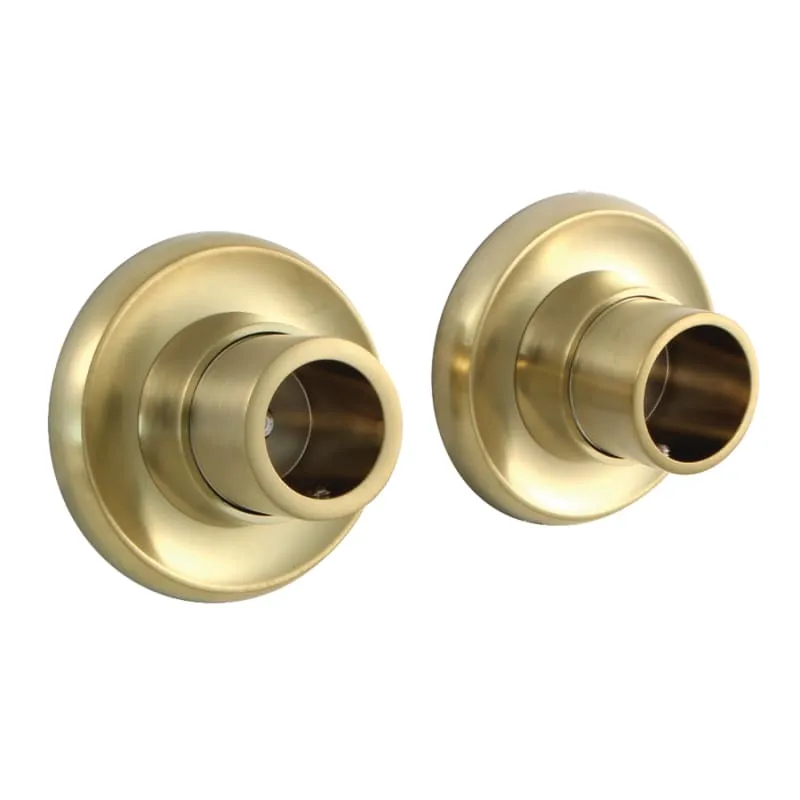 Kingston Brass SRP317 Edenscape Brass Shower Rod Base Brackets (1 Pair), Brushed Brass