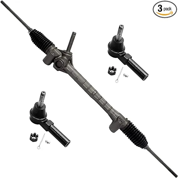 Detroit Axle - Front Rack & Pinion Kit for Chevrolet Cobalt HHR Pontiac G5 Saturn Ion, 1 Power Steering Rack & Pinion Assembly 2 Outer Tie Rod Ends Replacement