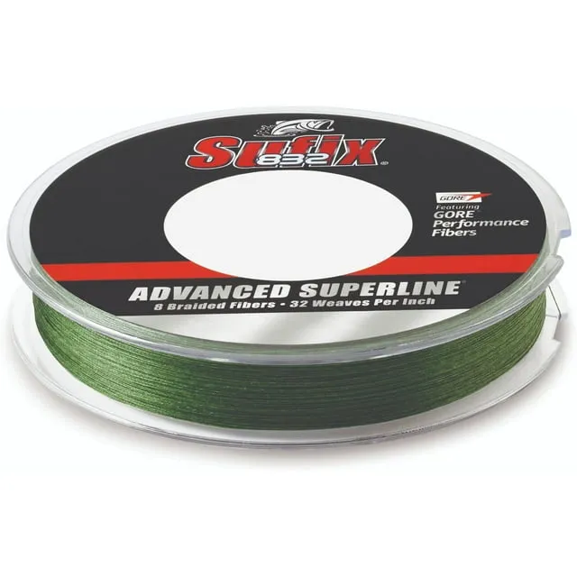 Sufix 832 Advanced Superline Braid -300 Yards Low Vis Green 40 lbs