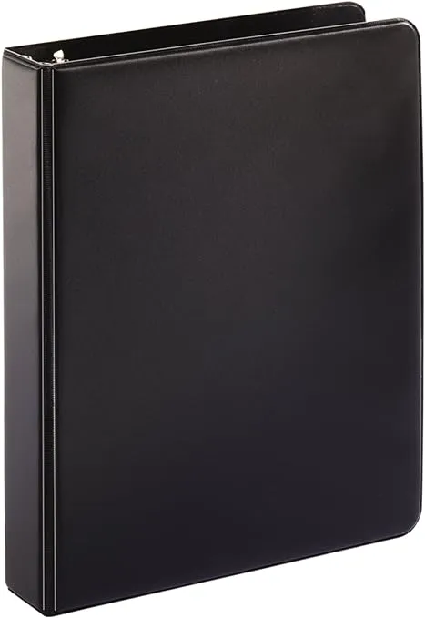 Tops Cardinal Mini Round Ring Binder, 1-Inch, 8-1/2-Inch x 5-1/2-Inch, Black (07201)