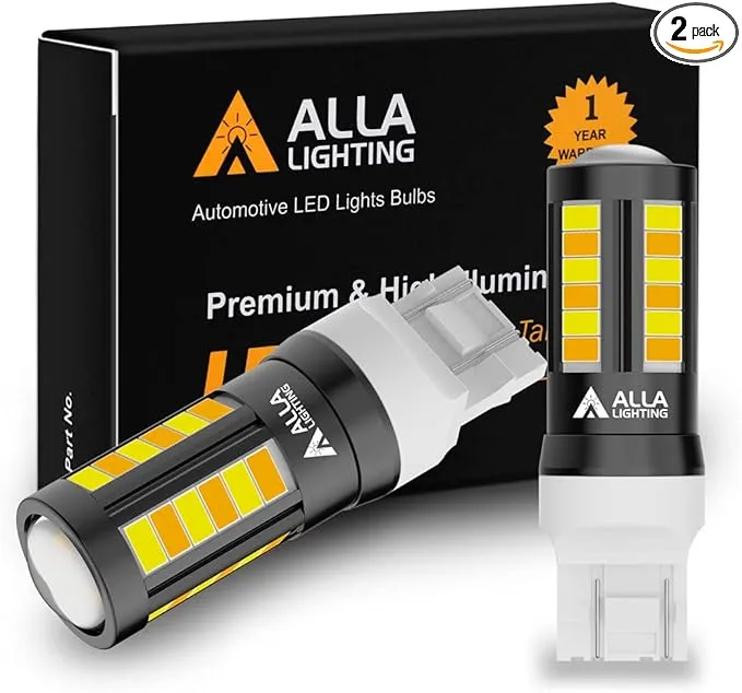 Alla Lighting Newest 7442na 7444NA 7443 Switchback LED Bulbs, Dual-Color Amber ...